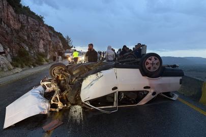 Muğla’da otomobil takla attı: 5 yaralı