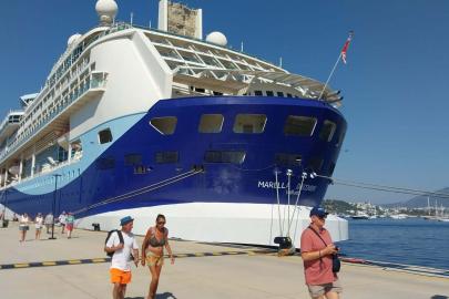 Bodrum’a kruvaziyerle 1790 turist geldi