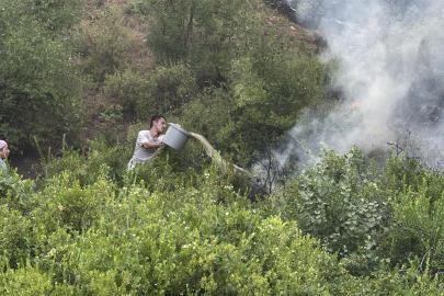 Muğla Seydikemer'deki orman yangınına havadan müdahale yeniden başladı (2)