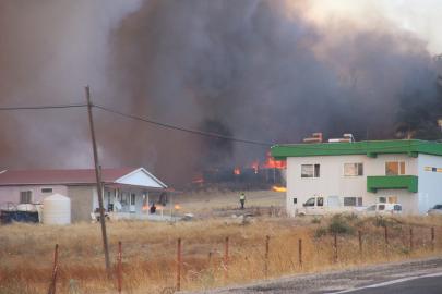 Çanakkale'de ormanlık alanda yangın çıktı. Köylere çok yakın bir bölge
